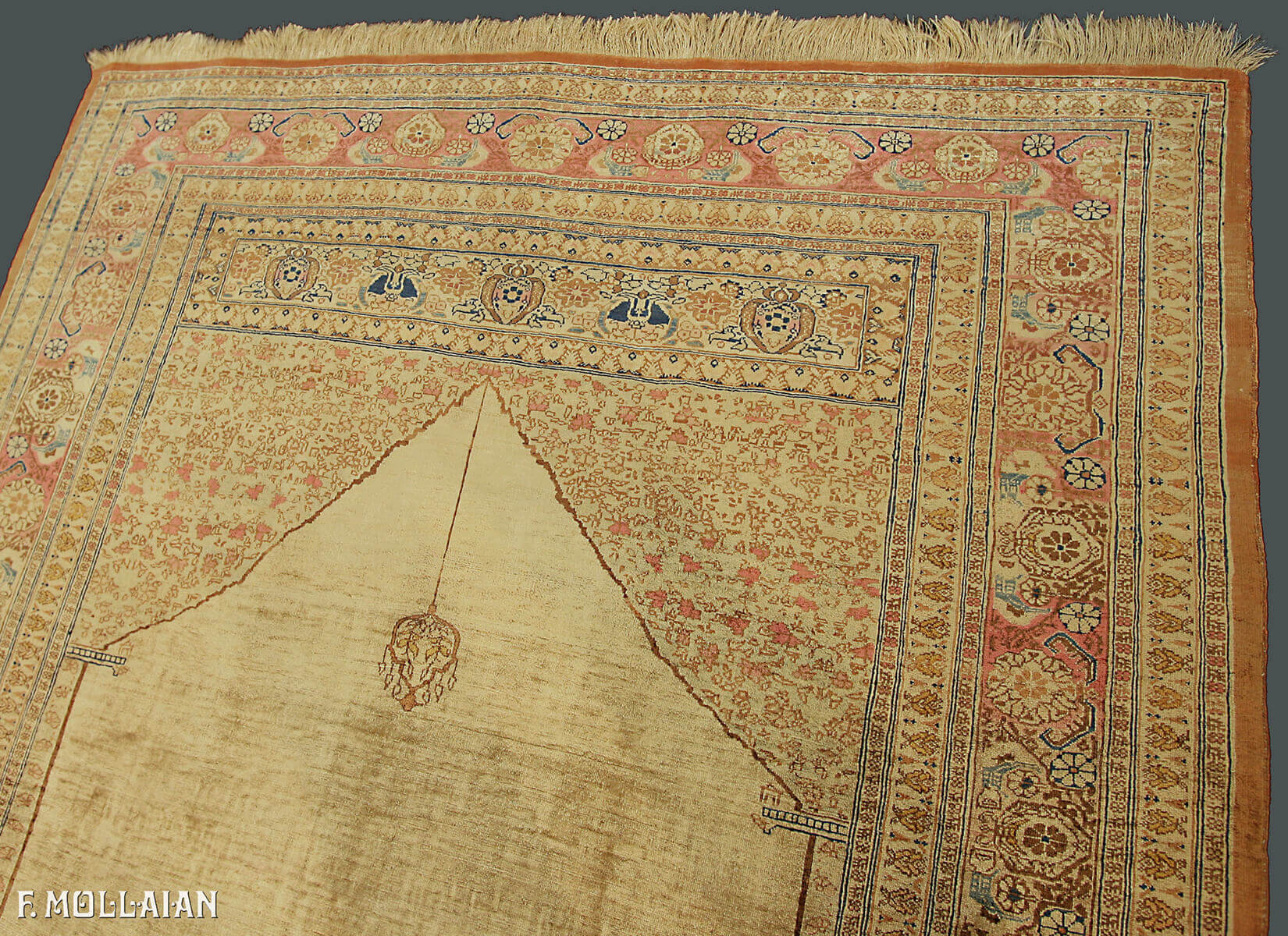 Teppich Persischer Antiker Tabriz Seide Prayer (Altar) Design n°:92878686